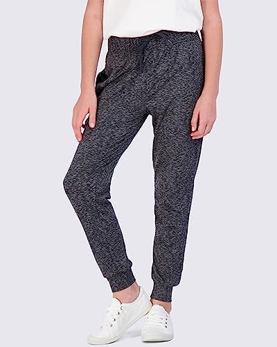 Real Essentials 3 Pack: Girls' Lounge Joggers Soft Athletic Performance Casual Sweatpants(Ages 7-16)