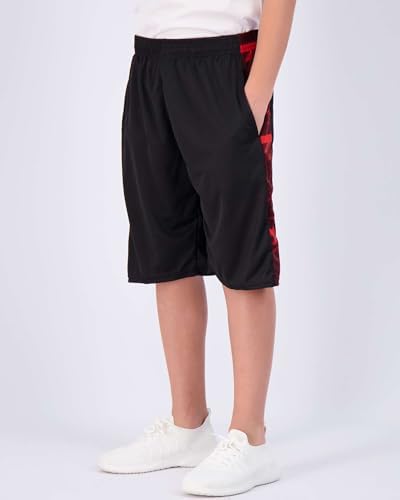 Real Essentials 5 Pack: Boys' Mesh Basketball Athletic Shorts With Pockets – Teen Kids Youth Quick Dry Soccer Running Gym