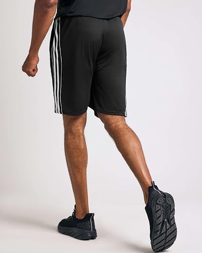 Real Essentials 5 Pack: Men’s 9" Mesh Shorts – Athletic Gym Workout Basketball Running Casual Lounge Activewear Pockets