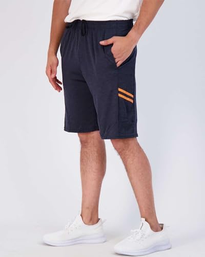 Real Essentials Men’s 5 Pack: 9" Dry-Fit Shorts – Athletic Gym Workout Basketball Running Casual Lounge Active Pockets
