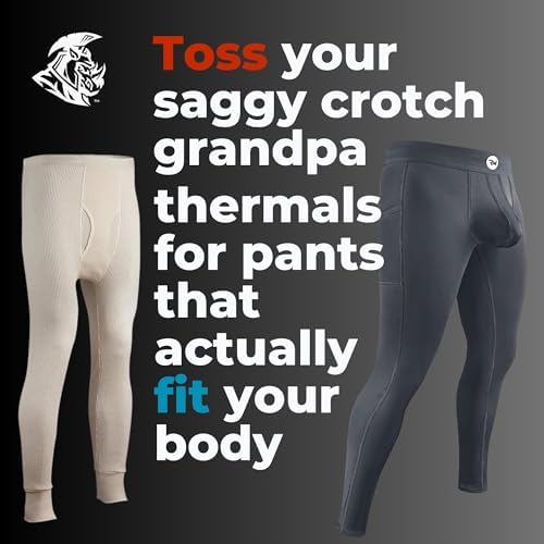 Real Men ABCD Pouch Compression Pants - 1 2 & 3 Pack Mens Leggings Yoga Pants Tights Base Layer Men Cold Weather