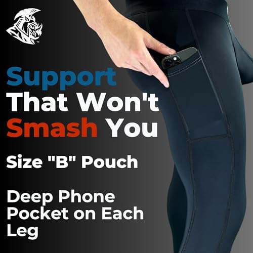 Real Men ABCD Pouch Compression Pants - 1 2 & 3 Pack Mens Leggings Yoga Pants Tights Base Layer Men Cold Weather