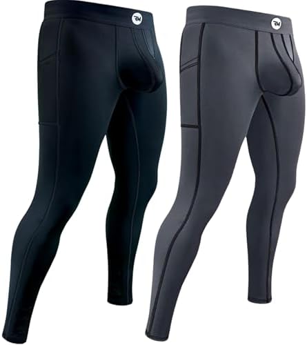 Real Men ABCD Pouch Compression Pants - 1 2 & 3 Pack Mens Leggings Yoga Pants Tights Base Layer Men Cold Weather
