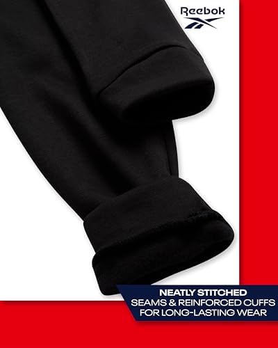 Reebok Boys Sweatpants - 2 Pack Performance Fleece Boys Joggers Athletic Pants With Elastic Waistband For Toddlers And Kids