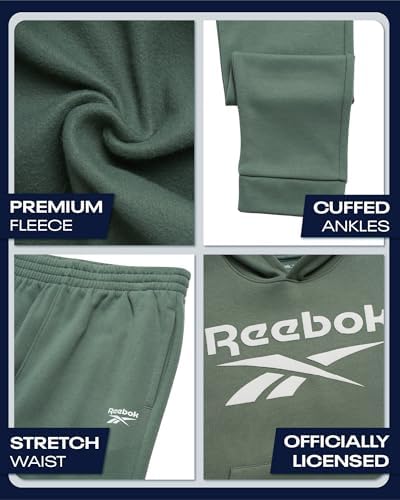 Reebok Boys Sweatpants Set - 2 Piece Fleece Pullover Hoodie Boys Sweatshirts And Youth Kids Jogger Sweatpants Athletic Sets