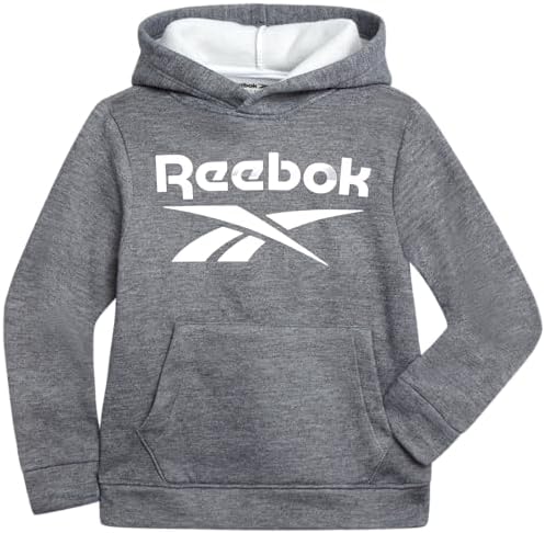 Reebok Boys Sweatshirts - Performance Fleece Pullover Hoodies for Boys - Cozy Graphic Hoodies for Gym and Daily Wear