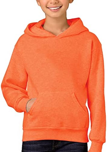 Remimi Unisex Kids Halloween Hoodie With Kangaroo Pocket Solid Color Sweatshirt For Boy Girl 5-14 Years
