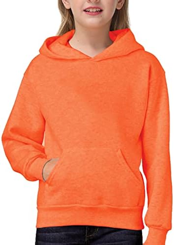 Remimi Unisex Kids Halloween Hoodie With Kangaroo Pocket Solid Color Sweatshirt For Boy Girl 5-14 Years