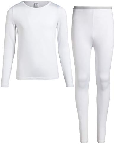 Rene Rofe Girls' Thermal Set - 2 Piece Fleece Lined Breathable Top and Long Johns - Thermal Underwear for Girls (2T-16)