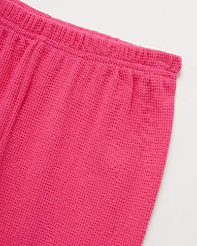 Rene Rofe Girls’ Thermal Underwear Set – 4 Piece Waffle Knit Top And Long Johns (2T-16)