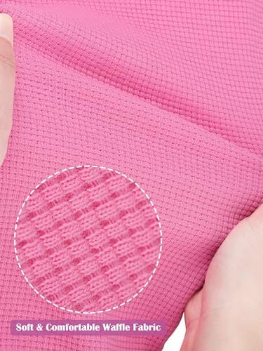 Resinta 3 Sets Girls Waffle Thermal Underwear Set Winter Waffle Cotton Thermal Top And Bottom Long Johns Warm Base Layer