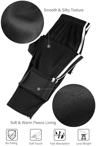 Resinta 4 Pack Boys' Fleece-Lined Open Bottom Sweatpants Boys Athletic Active Jogger Pants With Pockets And Drawstring