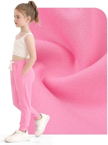 Resinta 4 Pack Toddler Girls Sweatpants Girls Athletic Jogger Pants With Drawstring Pockets Kids Casual Pull On Pants