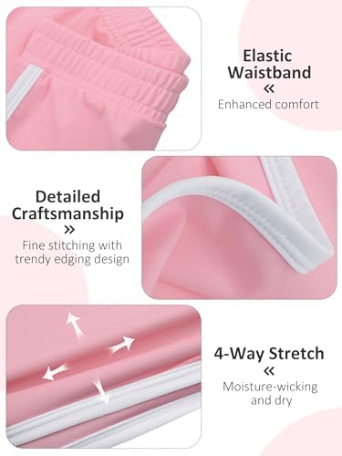 Resinta 5 Packs Girls Athletic Shorts Toddler Soccer Sports Shorts Kids Quick Dry Gym Running Short