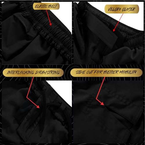 ROAR-INT Kids Mixed Martial Arts MMA Shorts BJJ Cross Training Gym Boxing Grappling Kickboxing Muay Thai Workout Shorts