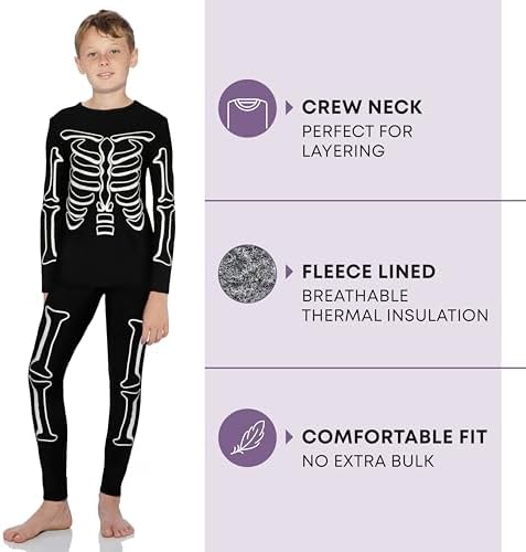 Rocky Thermal Underwear For Kids Boys Thermals Long Johns Underwear Base Layer For Cold Weather/Skiing