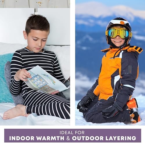 Rocky Thermal Underwear For Kids Boys Thermals Long Johns Underwear Base Layer For Cold Weather/Skiing