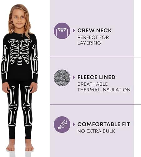 Rocky Thermal Underwear For Kids Girls Thermals Long Johns Underwear Base Layer For Cold Weather/skiing
