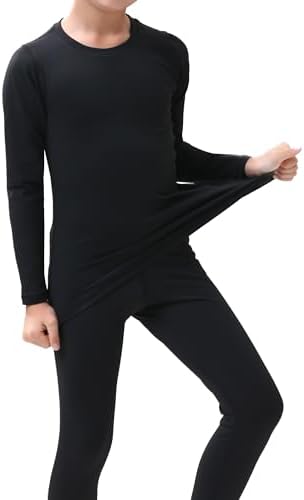 Rolimaka 3 Pack Youth Boys Compression Thermal Shirt Long Sleeve Fleece Undershirt Football Baseball Soccer Base Layer Top