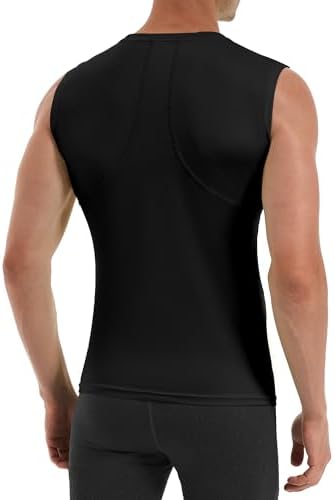 Runhit 2 Pack Men's Compression Shirts Sleeveless Workout Athletic Tank Top Sports Base Layer Undershirt