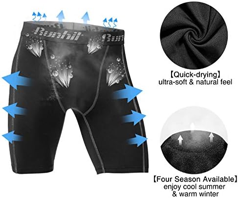 Runhit Compression Shorts Men Underwear Spandex Running Shorts Workout Athletic