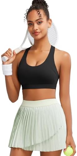 RUNNING GIRL Sports Bra For Women Medium-High Support Criss-Cross Back Strappy Padded Sports Bras Supportive Workout Tops