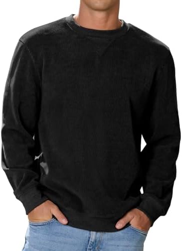 Sailwind Men's Corduroy Sweatshirt Casual Long Sleeve Crewneck Pullover Sweatshirts