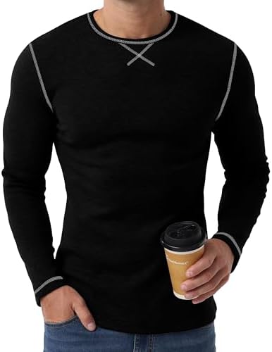 Sailwind Mens Thermal Underwear Long Sleeve Shirts Wool Base Layer Crewneck Top