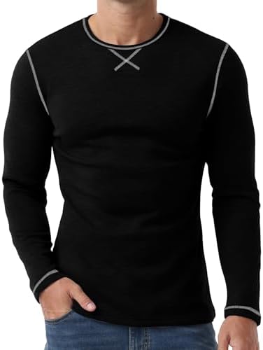 Sailwind Mens Thermal Underwear Long Sleeve Shirts Wool Base Layer Crewneck Top
