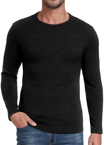 Sailwind Mens Wool Base Layer Long Sleeve Undershirts Crewneck Thermal Shirt