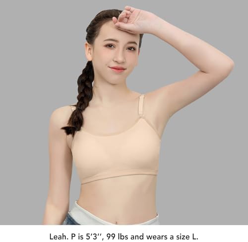 SALIA GIRL Sport Cami Bras Cotton For Teens Girls Training Bras 10-16 With Adjustable Straps Fixed Pads