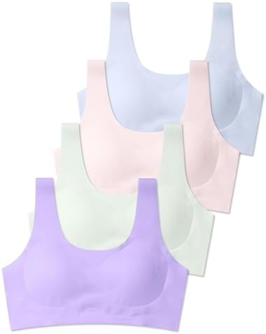 SALIA GIRL Training Bras for Girls 10-16 Sports Seamless Bra with Removable Padding Bras