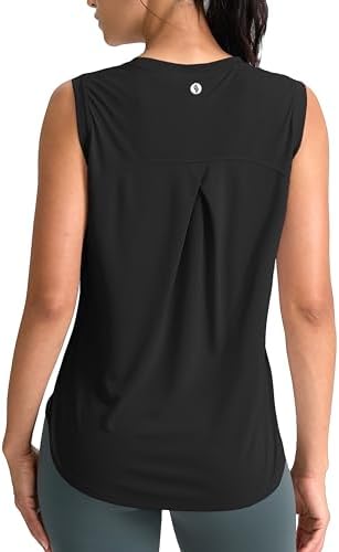 SANTINY Women's Sleeveless Workout Tops Breathable Lightweight Active Tennis Yoga Shirts Athletic Running Tank Tops for Women SANTINY Women's Sleeveless Workout Tops Breathable Lightweight Active Tennis Yoga Shirts Athletic Running Tank Tops for Women