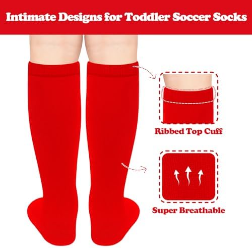 Sarfel Kids Soccer Socks Toddler Baseball Socks Youth Softball Sock Boys Football Sock Team Sports Girls Athetic Accessory