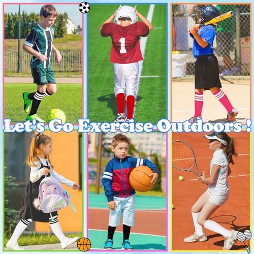 Sarfel Kids Soccer Socks Toddler Baseball Socks Youth Softball Sock Boys Football Sock Team Sports Girls Athetic Accessory