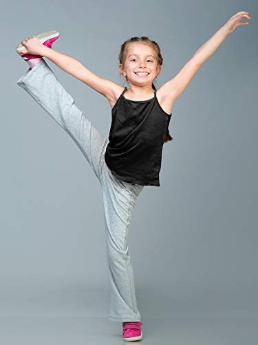 SATINIOR 4 Pieces Girls Dance Tank Top Sleeveless Spaghetti Strap Crop Tank Top For Dancewear