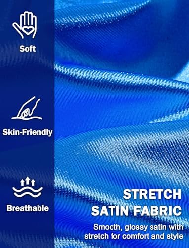 SEAUR Men's Glossy Shorts Silky Smooth Boxer Briefs Stretch-Fit Tight Jogging Swimming Trunks