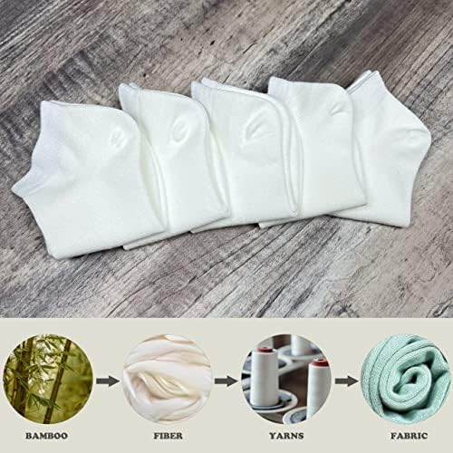 SERISIMPLE Viscose Bamboo School Socks Ankle Super Soft Kids Socks Stretch Cuffs Athletic Socks Odor Anti-odor 5 Pairs
