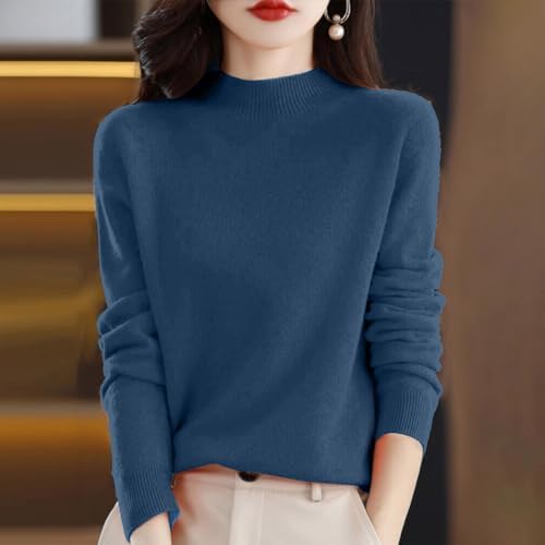 SERYU Sweaters For Women Half Turtleneck Long Sleeve Trendy Jumper Knitted Pullover Warm Sweater Tops