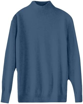 SERYU Sweaters For Women Half Turtleneck Long Sleeve Trendy Jumper Knitted Pullover Warm Sweater Tops