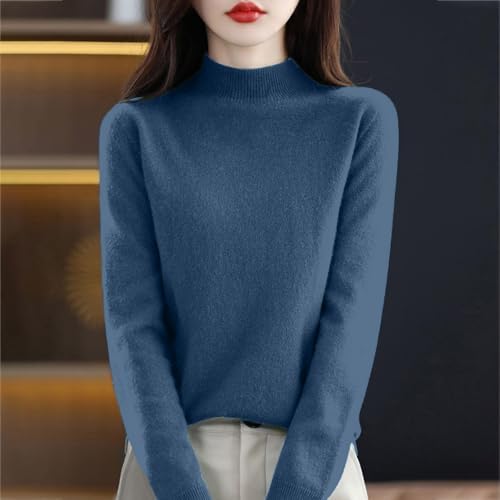 SERYU Sweaters For Women Half Turtleneck Long Sleeve Trendy Jumper Knitted Pullover Warm Sweater Tops