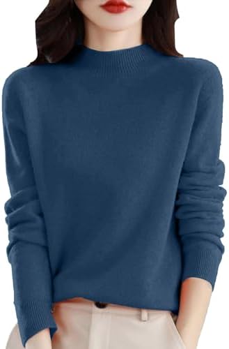 SERYU Sweaters for Women Half Turtleneck Long Sleeve Trendy Jumper Knitted Pullover Warm Sweater Tops
