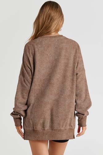 SHEWIN Womens Sweatshirt Casual Long Sleeve Crewneck Lightweight Pullover Tops Loose Sweatshirts