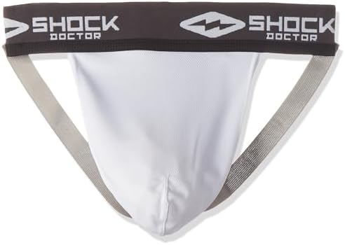 Shock Doctor Athletic Supporter Jockstrap – No Pocket Breathable Compression Fit