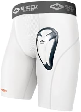 Shock Doctor Compression Shorts Men Protective Bio-Flex Cup Moisture-Wicking Vented Protection. Adult Men Sizes