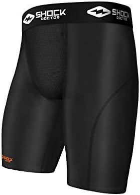 Shock Doctor Compression Shorts with Cup Pocket. Athletic Supporter Underwear with Pocket (Cup NOT Included)
