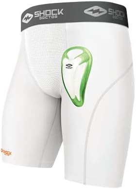 Shock Doctor Compression Shorts with Protective Bio-Flex Cup Moisture Wicking Vented Protection Youth Size