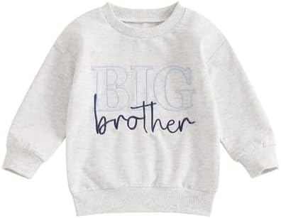 Sibling Matching Outfits Big Brother/Sister Pullover Long Sleeve Sweatshirt Little Brother/Sister Romper