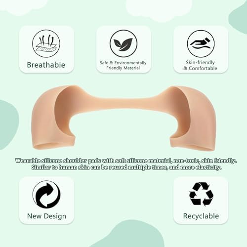 Silicone Shoulder Pads Wearable Shoulder Pads For Shirt Suit Reusable Anti Slip Shoulder Pads - Women & Men