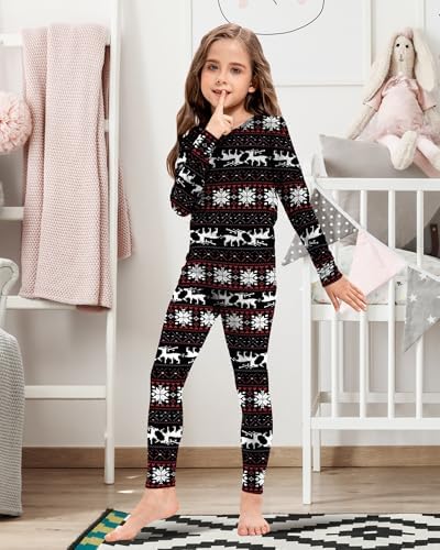 Silkfly 2 Pack Girls Thermal Underwear Set Fleece Lined Thermals Top And Bottom Base Layer For Girls Winter